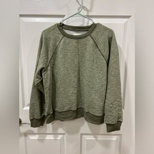 American Eagle olive green sweatshirt.